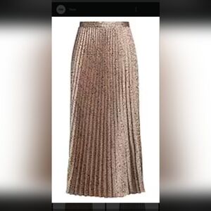 Elegant Brown‎ Pleated A-Line Skirt